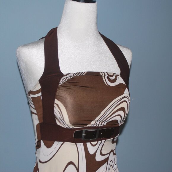 70s Inspired Brown Halter Top - Picture 3 of 7